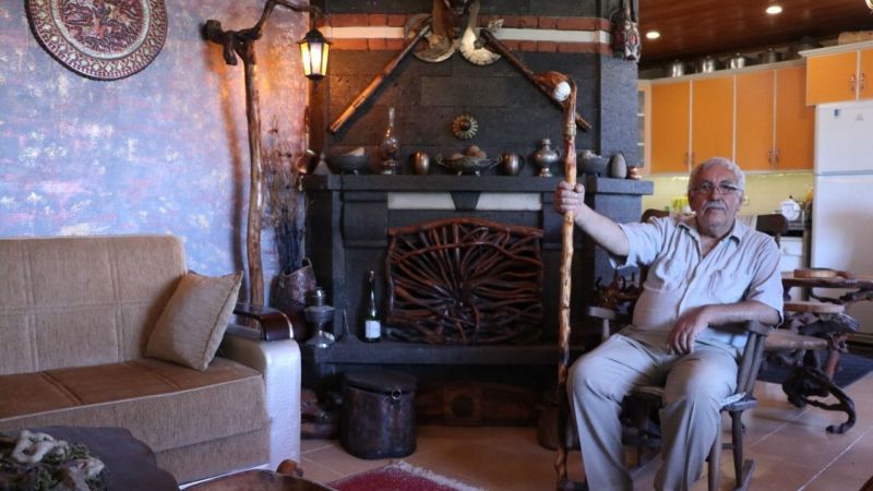 Çürümüş ağaç dallarını sanat eserine döndürüyor 6