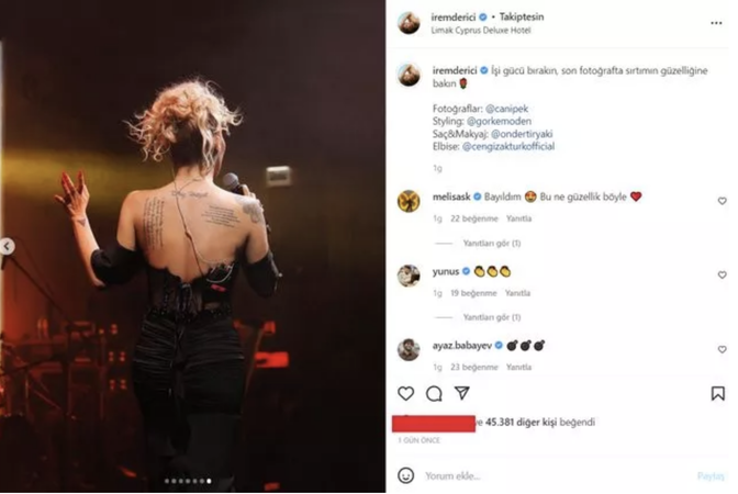 Foto Haber: İrem Derici'nin derin sırt dekoltesi olay oldu! "İşi gücü bırakın, sırtımın güzelliğine bakın" 1