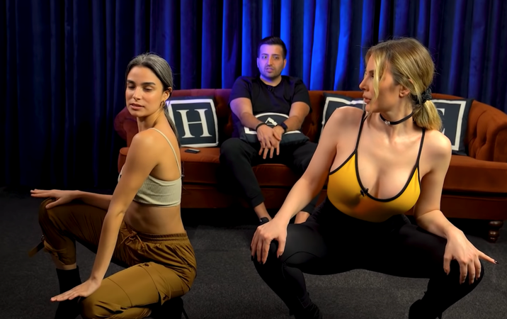 Foto Haber: Yok Artık... Hande Sarıoğlu korona virüs'ten dolayı karantinaya alınmıştı!Hande Sarıoğlu dans hocasını yayına getirdi! "Taytımı çıkarayım mı hocam?" 3