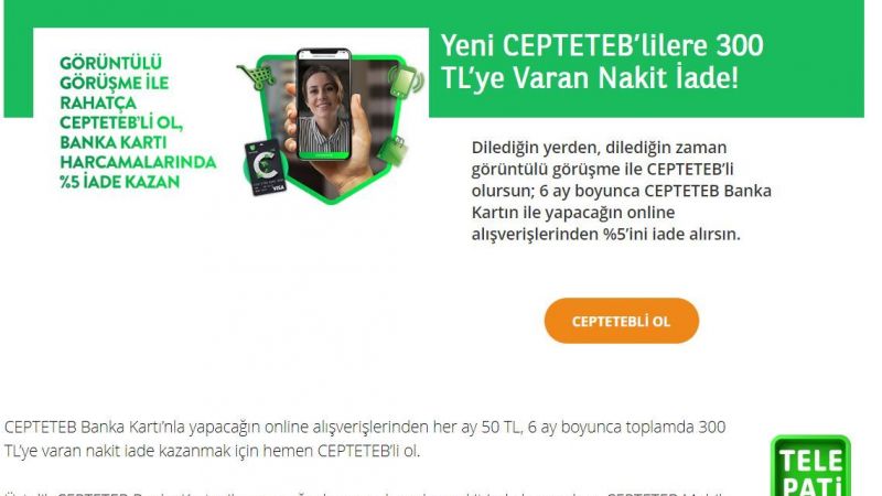 CEPTETEB Online Harcamalarda 300 TL Nakit İade Ediyor! Kampanyada Son 15 Gün! 4