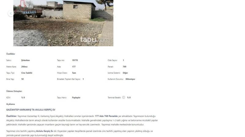 Garanti BBVA'da Flaş Gelişme! Gaziantep'in Karkamış Ve Nizip İlçelerinde İcralık Daire Satışı Yapılacak! Gayrimenkuller 31 Bin TL'den Satışa Sunuldu! 3