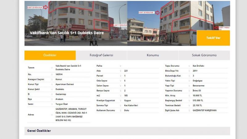 Gaziantepli Vatandaşlar İçin Kamu Bankaları, El Ele Verdi! Gaziantep'te Bir Dükkan Ve Bir Dubleks Daire Düşük Fiyatlardan Satışa Sunuldu! Kamu Gayrimenkul İlanları 3