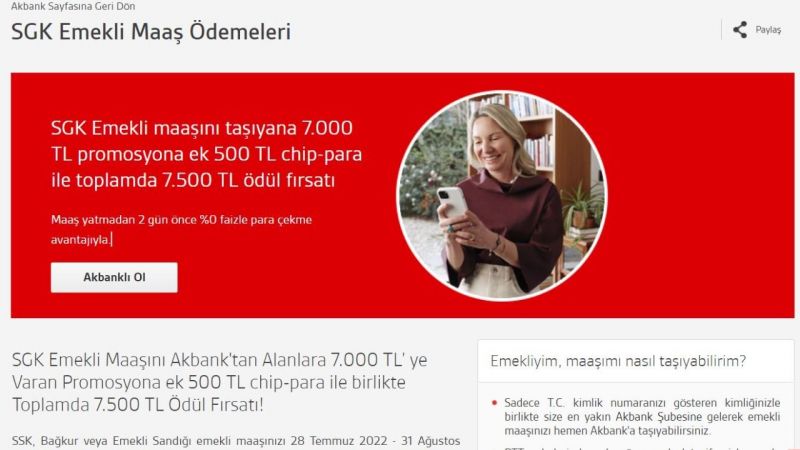 Kartıyla Giden Emekliye 7.000 TL’yi Aşan Promosyon Verilecek! İster SSK Olsun İster BAĞ-KUR… 4