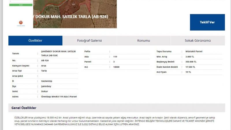 Yapı Kredi Bankası ve Vakıfbank, Gazianteplilere Müjdelerini Verdi: Biri Dubleks İki Daire Ve Tarla, Uygun Fiyatlardan Satışa Sunuldu! 3