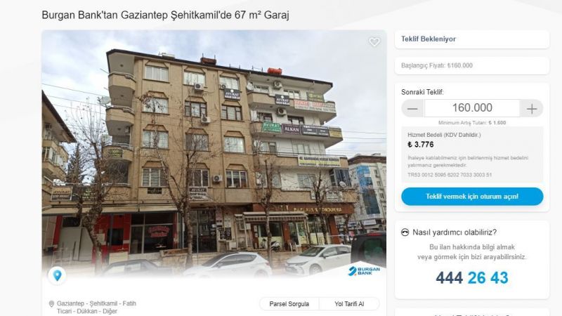 Burgan Bank'tan Gazianteplilere Duyuru: Dükkan Gibi Kullanabileceğiniz İkinci El Garajlar, Uygun Fiyattan Satışta! 135 Bin TL Ödeyen Şehitkamil'de... 4