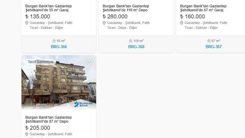 Gaziantep Şehitkamil Satılık Depo İlanları Güncellendi! O Banka 87 Metrekarelik Depoyu, 205 Bin TL'den Satışa Sundu! 2