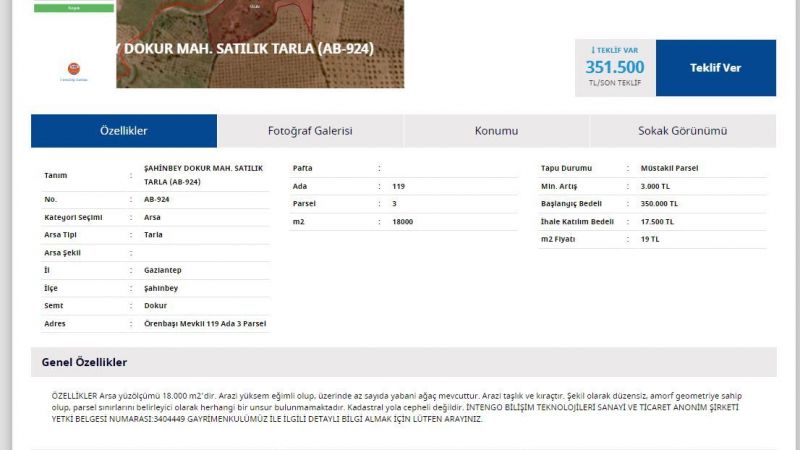 Yapı Kredi Bankası'ndan Gaziantep'te Uygun Fiyatlı İcralık Gayrimenkul Satışı! 108 Metrekarelik Daire 187 Bin TL'den Satışta! 4