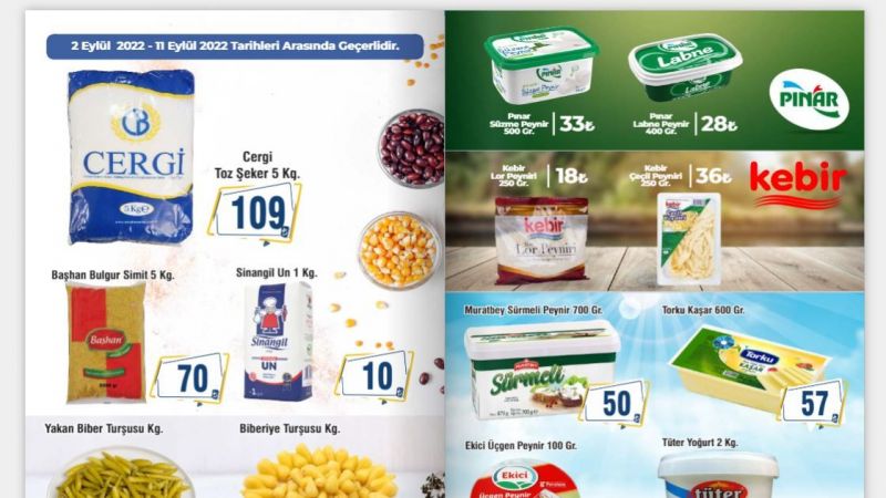 Gaziantep Cergibozanlar Market 2- 11 Eylül İndirimli Ürün Kataloğunu Duyurdu: 16'lı Tuvalet Kağıdı 60 TL'ye, Peynir 10 TL’ye Düştü! 3