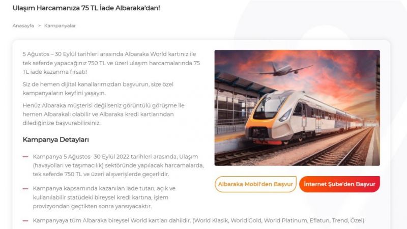 Seyahate Hazırlananlar Dikkat! Albaraka Ulaşım Harcamalarının 75 TL’sini İade Ediyor! 3