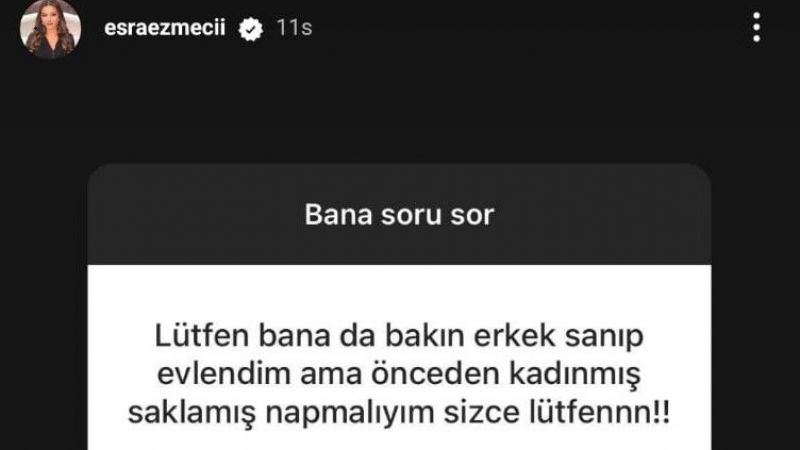 Klinik Psikolog Esra Ezmeci'nin sosyal medya etkinliğinde şaşkına çeviren olay! Erkek sanıp evlendim, önceden kadınmış! 3