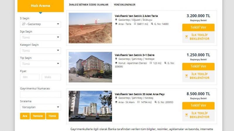 Gaziantep Şahinbey'de Satılık 3+1 Apartman Dairesi: O Kamu Bankası, Kat Kaloriferli Daireyi 1 Milyon 250 Bin TL'den Satışa Sundu! 2