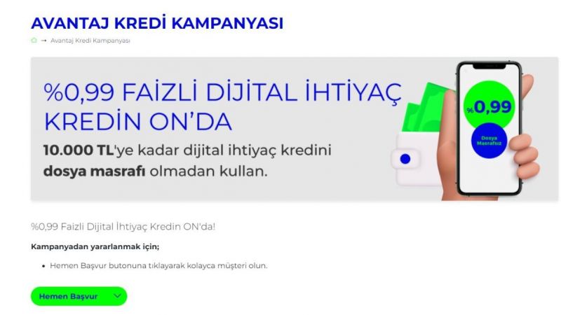 Nakit ihtiyaçlarınız için yeni fırsat: On Bankası’nın mobil uygulamasını indirmek, ihtiyaç kredisi faiz oranını hemen yüzde 0,99’a düşürüyor! 3