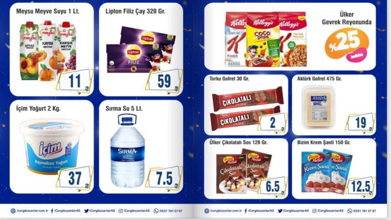 Gaziantep Cergibozanlar Market'te 26'ıncı Kuruluş Yıl Dönümü Kutlamaları Başladı! Zeytin 20 TL, Tavuk 30 TL, Peynir 70 TL! Son Tarih 24 Ekim! 2