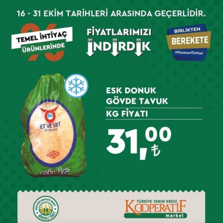 Gaziantep Tarım Kredi Marketlerine Koşacak!Tarım Kredi Market 25-31 EKİM GÜNCEL KATALOG! Pilavlık Bulgur 14.20 TL'den, Kangal sucuk 27.90 TL'den başlayan fiyatlarla... Gıda ve temizlik ürünlerinde dev indirim! 4