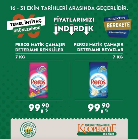 Gaziantep Tarım Kredi Marketlerine Koşacak!Tarım Kredi Market 25-31 EKİM GÜNCEL KATALOG! Pilavlık Bulgur 14.20 TL'den, Kangal sucuk 27.90 TL'den başlayan fiyatlarla... Gıda ve temizlik ürünlerinde dev indirim! 11