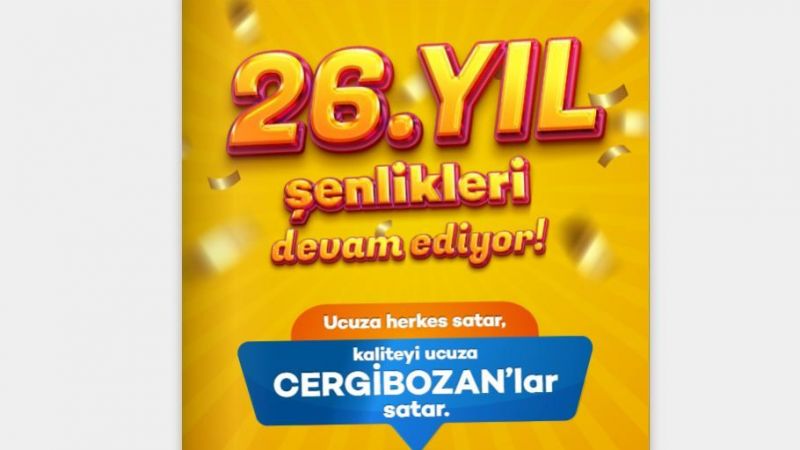Cergibozanlar Market'te 26'ıncı Yıl Kutlamaları Devam Ediyor! Kahvaltılık Fiyatları Dibi Gördü! Zeytin 19 TL, Sucuk 15 TL! Son Tarih 13 Kasım! 1