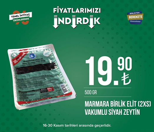 Tarım Kredi Markette DEV indirim yağmuru. 16-30 Kasım indirim kampanyasında SEPETLER DOLUP TAŞACAK. 10