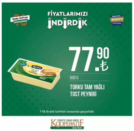 Gaziantepliler Tarım Kredi Markete Koşacak! Tarım kredi marketlerinde indirim yağmuru! 1-15 Aralık'ta Peynir, yağ, çay ve daha birçok üründe fiyatlar düştü! Bu fırsatı kaçıran pişman olur 2