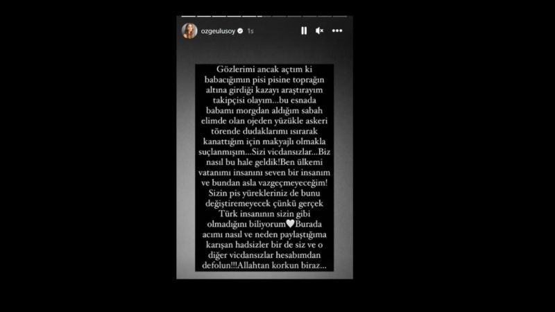 Babasını Daha Yeni Kaybetmişti! “Özge Ulusoy Cenazeye Makyajlı Gitti” Diyenler Ağzının Payını Aldı! “Vicdansızlar Hesabımdan Defolun!” 3