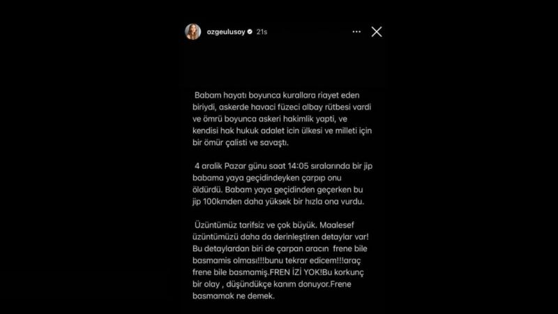 Özge Ulusoy, Yasını Askıya Aldı; Babasının Kazasının Peşine Düştü! “Düşündükçe Kanım Donuyor!” Meğer Neler Olmuş Neler… 3