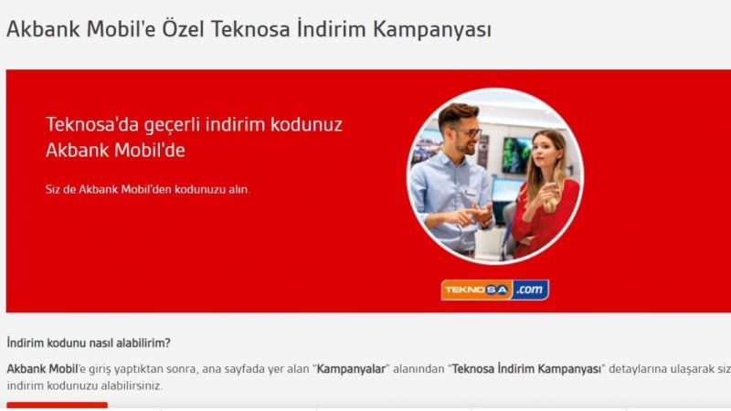 Elektronik Alışverişleri İçin Teknosa’ya Uğrayın! Akbank Kartınız Varsa Anında 200 TL İndirim Kazanın! Üstelik Sadece Akbank Kartı Yetecek… 3