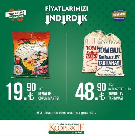 Gaziantep'te Yeni Yıl İndirimlerini Duyan Vatandaşlar Tarım Kredi Marketlere Akın Edecek! Tarım Kredi yeni yıl öncesi sürpriz indirimlerle geldi! Tarım Kredi Marketleri yeni yıl kampanyasında hangi ürünlerde indirim yap 15