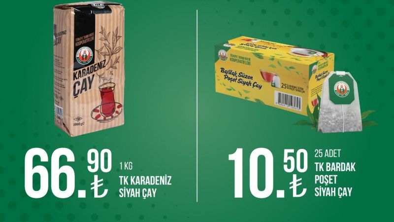 Fiyatları Her Gün Artıyordu; Tarım Kredi Kooperatifi Marketlerinde Çay İndirimi Başladı! 1 Kilogram Çaylar 66,90 TL’ye Kadar Düştü! 3