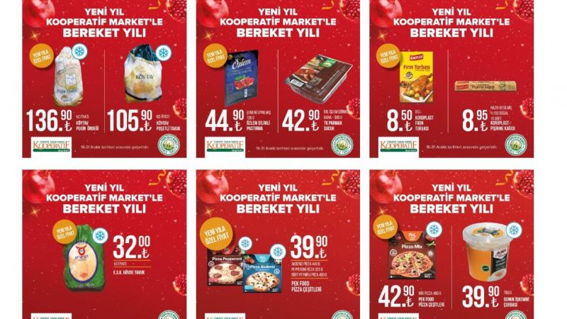 Tarım Kredi Kooperatifi Yılbaşı İndirimleri Şoka Uğrattı! Tavuklar 32,90 TL’ye, Cipsler 12,90 TL’ye, Kuruyemişler 21,90 TL’ye, İçecekler İse 8,90 TL’ye Düştü! 2