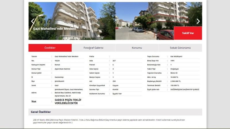 Gazianteplilerin Beklediği Fırsat Ayağına Geldi: Ziraat Bankası, 4+1 Konutu Satışa Çıkardı! Üstelik 150 Bin TL Yetecek! 3