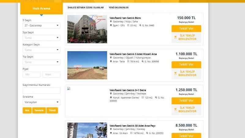 Uygun Fiyatlı Daire ve Arsa Arayan Gazianteplilerin Doktor Ayağına Geldi! Vakıfbank, 55 Bin TL’den Başlayan Teminatlarla Gayrimenkuller Satışa Çıkardı! 4