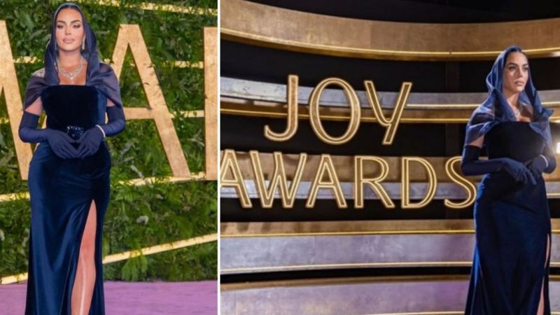 Cristiano Ronaldo’nun sevgilisi Georgina Rodriguez, Suudi Arabistan’a gitti! Kıyafeti, tarzı ve güzelliğiyle herkesi büyüledi! “Lacivert çok yakışmış…” 2