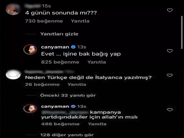 İtalya’da yardım kampanyaları yapıyordu; Can Yaman, deprem bölgesi için harekete geçti! Bir takipçisine verdiği yanıt ise, herkesi şaşırttı! 3