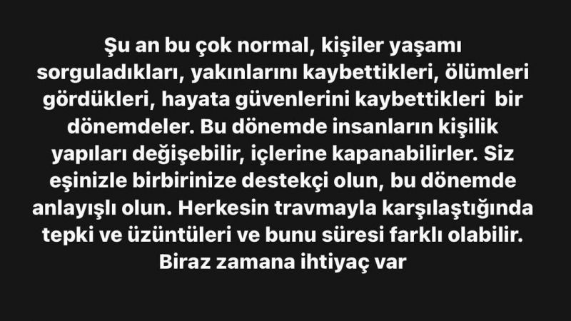 Deprem Bölgesinde Eşine Yaklaşmak İstedi, Red Cevabı Aldı! Esra Ezmeci'nin Cevabı Çok Konuşuldu: İnsanların Kişilik Yapıları Değişebilir, Biraz Anlayış! 4