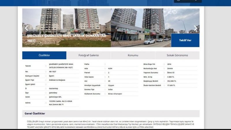 Gaziantep'te Kendi Dükkanına Sahip Olmak İsteyenler Dikkat! O Banka Dükkan Fiyatlarını 350 Bin TL'ye Kadar İndirdi! 3