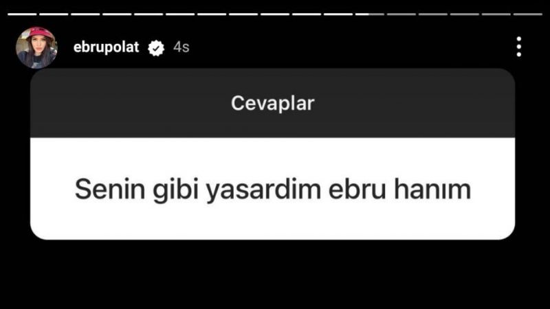 Ebru Polat'ın Sorusu Sosyal Medyada Gündem Oldu! Takipçisi, Onun Gibi Bir Hayat Yaşamaya Özendi! 3