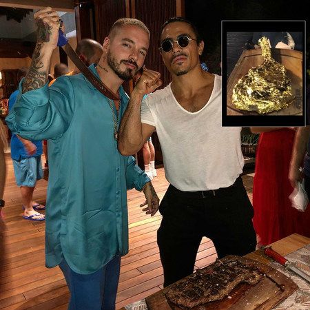 Nusret’ten yakın dostu J Balvin’e özel karşılama! Kolombiyalı şarkıcı Nusret’i öve öve bitirmedi 2