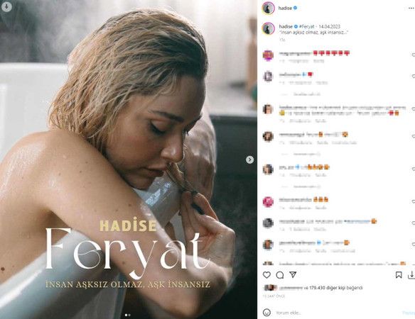 Hadise'den sansürsüz ıslak küvet pozu! Yeni şarkısı için soyunarak küvete yaslandı! 2