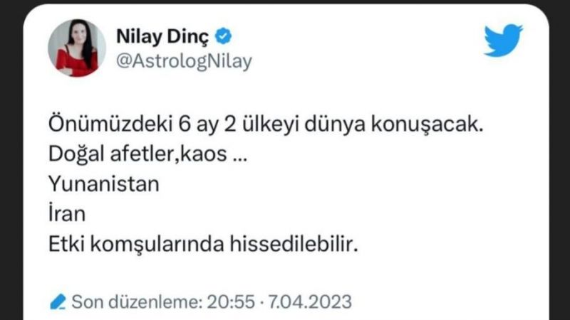 Astrolog Nilay Dinç'ten Tedirginlik Veren Paylaşımlar! 3'üncü Dünya Savaşı İçin Resmen Tarih Verdi! O İki Ülkeye Dikkat Çekti! Komşular Da Tehlikede! 3