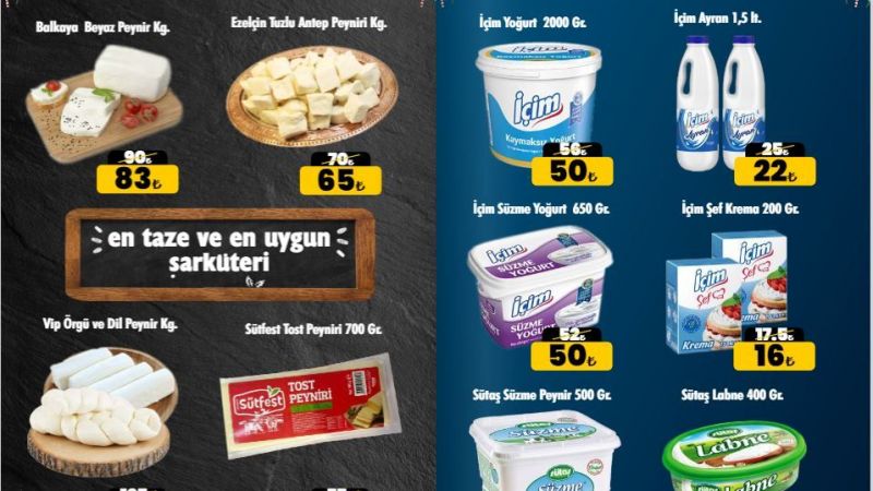 Gaziantep Cergibozanlar Market'te Bayram İndirimi Başladı! Sucuk 13 TL, Salam 7,5 TL, Peynir 65 TL, Tatlı Çeşitleri 10 TL! 2