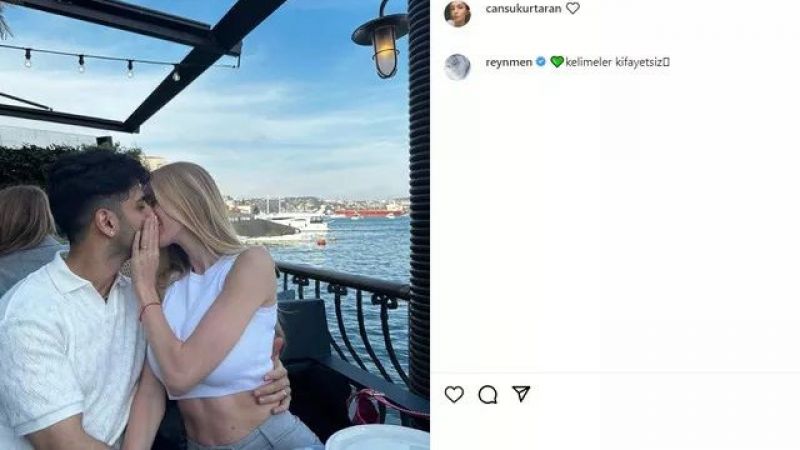 Reynmen aşka geldi! Sevgilisiyle dudak dudağa romantik pozlar verdi! 2