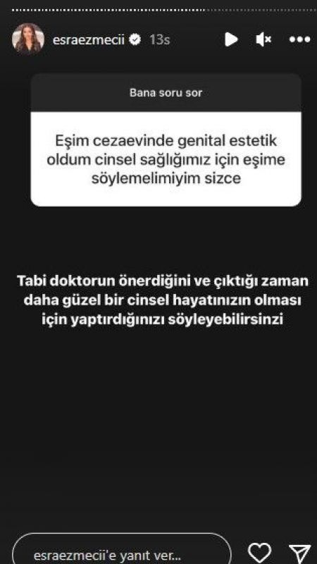 Kocası cezaevindeyken genital estetik yaptırdı ama sonucunu düşünmedi! Esra Ezmeci özel bölgesine estetik yaptıran takipçisine taktik verdi 2