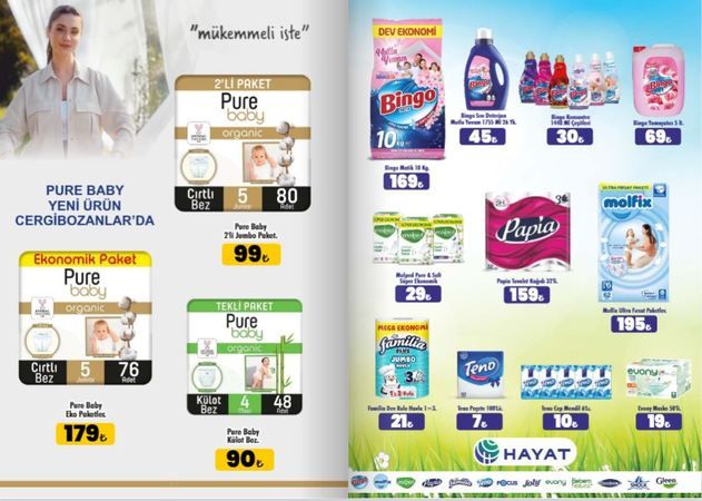 Gaziantep Cergibozanlar Market'te indirimin son haftası! 12'li havlu kağıt 55 TL, 32'li tuvalet kağıdı 129 TL, 30'lu bulaşık tableti 80 TL! 2