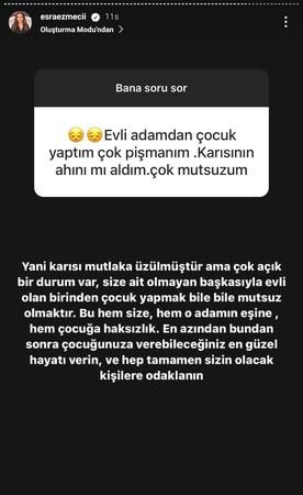 Evli adamdan çocuk yaptı, “Bu yüzden mi mutsuzum?” diye sordu! Esra Ezmeci'nin cevabı sert oldu: “Sizin olacak kişilere odaklanın!” 2