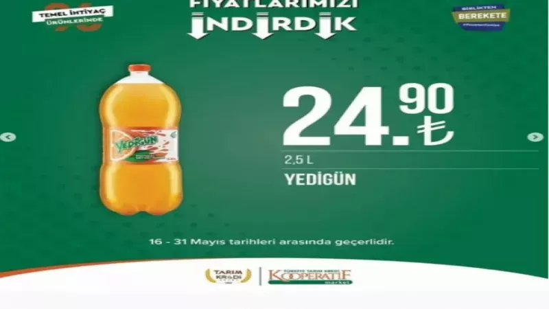 Tarım Kredi Marketleri "fiyatları indirdik" diye duyurdu: İşte indirime giren o ürünlerin listesi 7