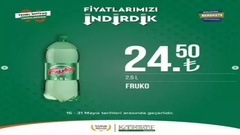 Tarım Kredi Marketleri "fiyatları indirdik" diye duyurdu: İşte indirime giren o ürünlerin listesi 6