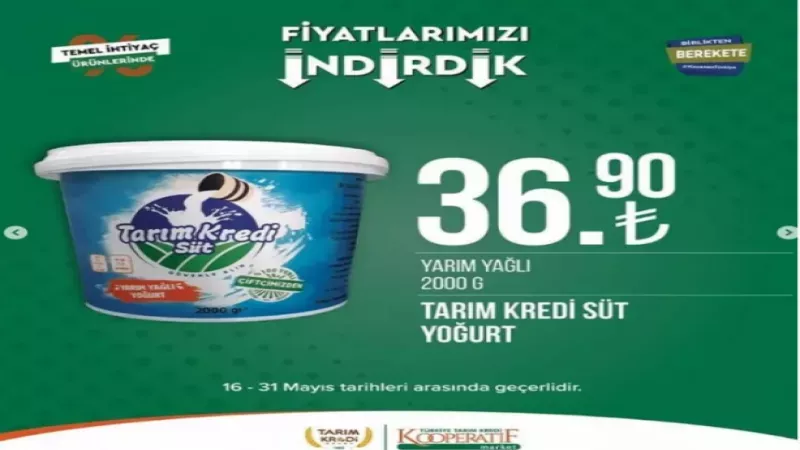 Tarım Kredi Marketleri "fiyatları indirdik" diye duyurdu: İşte indirime giren o ürünlerin listesi 17