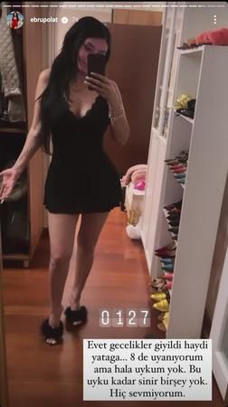 Ebru Polat'ın “İyi geceler” pozu nefes kesti! Geceliği bile olay! 3