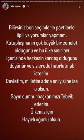 Durdu durdu bombayı patlattı! Ebru Polat'ın seçim paylaşımı dikkat çekti: “Kutuplaşmanın çok büyük bir cehalet...” 2