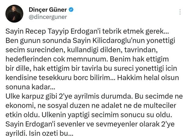Ünlü astrolog Dinçer Güner'den olay yaratan seçim paylaşımı: “Ülke karpuz gibi...” 2