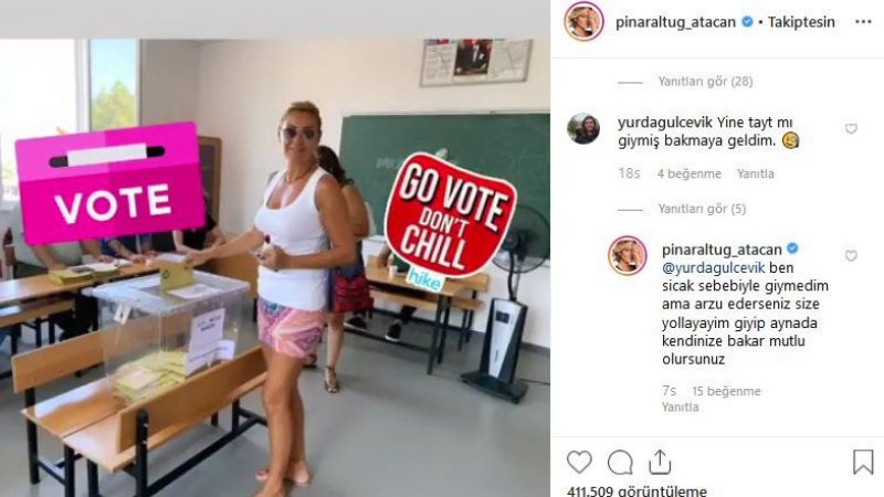 Sandık başı yorumu ile bedelini ağır ödedi! Pınar Altuğ “Ülkeyi hangi gün terk edeceksin” diyen takipçisine… 2